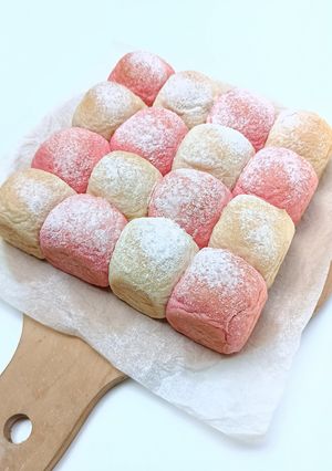 Foto resep Merah Putih Condensed Milk Bread (tanpa telur)