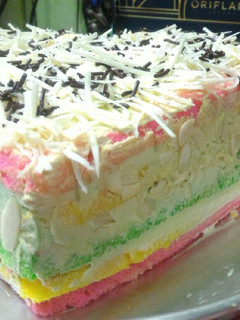 Foto resep Rainbow Cake Kukus Lembut