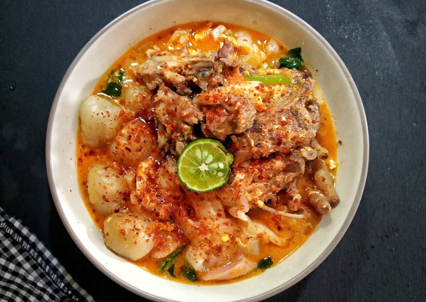 Seblak baso aci tulang ayam