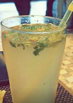 A picture of Pudina lemon water.