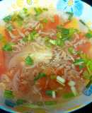 Canh cá diêu hồng nấu cà chua tép khô