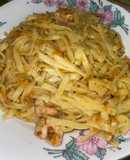 Локшина з м’ясом та овочами