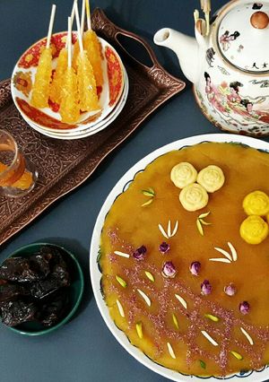عکسی از دستور حلوا زعفرونی