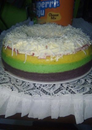 Foto resep Rainbow cake ala"