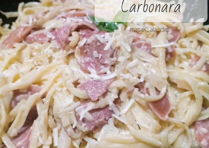 Creamy Fettucini Carbonara ala Didi