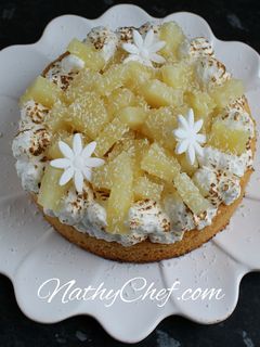 Une photo de Palet Breton coco vanille à l'ananas et meringué