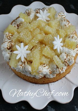 Une photo de Palet Breton coco vanille à l'ananas et meringué