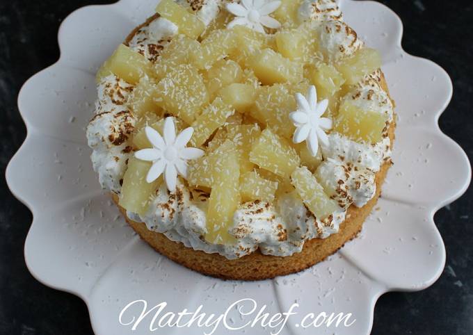 Palet Breton coco vanille à l'ananas et meringué