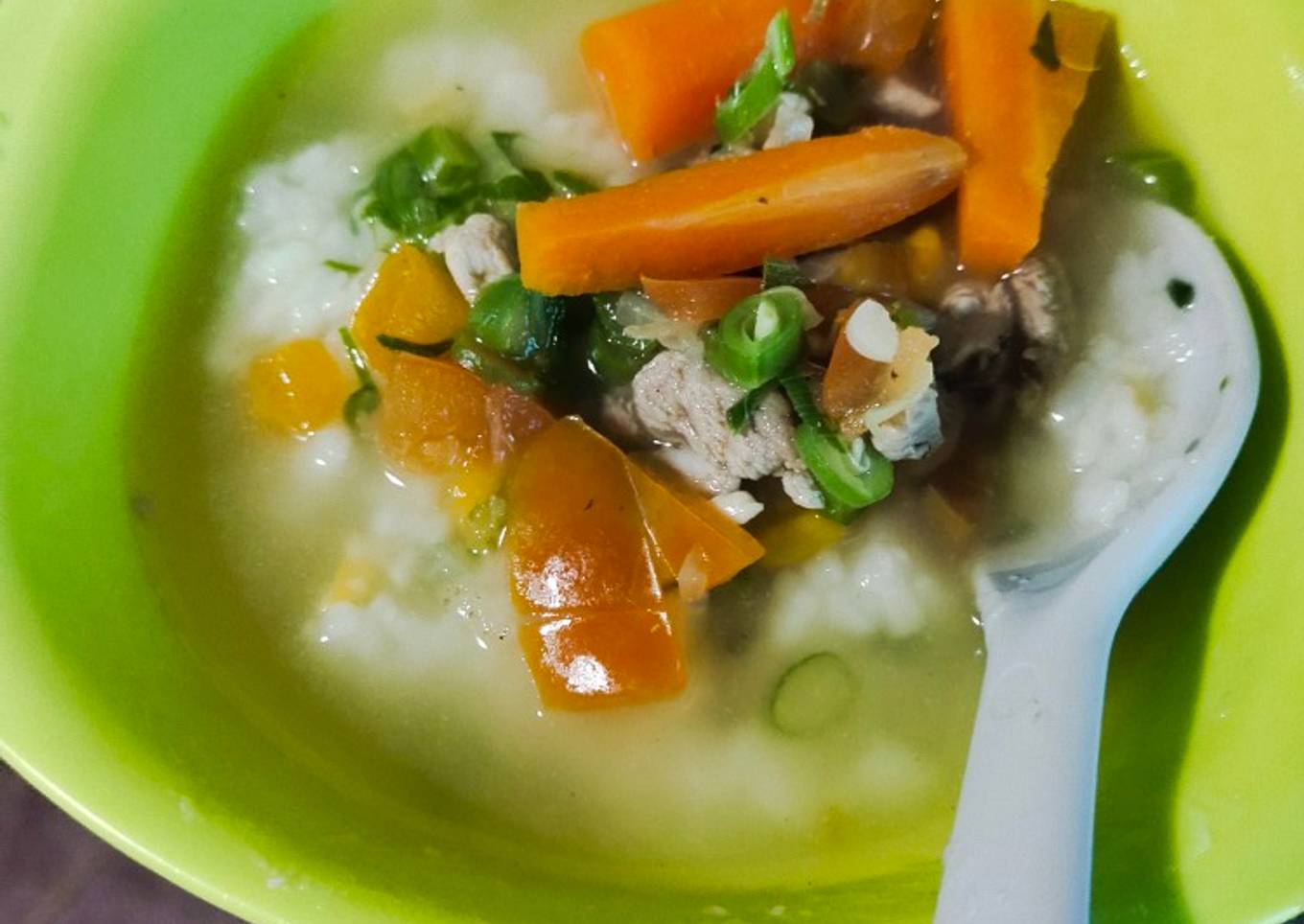 Resep Nasi Tim Ayam Kuah Sop Sayur, Enak