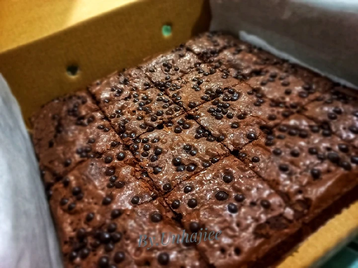 Cara Gampang Membikin Resep Shiny crust fudgy brownies yang Menggugah Selera Anti Ribet, Lezat