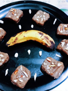 A picture of Soft tasty yummy ripe banana Barfi.