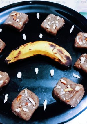 A picture of Soft tasty yummy ripe banana Barfi.