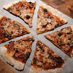 Pepperoni Pizza (Gluten free) A picture of Pepperoni Pizza (Gluten free).
