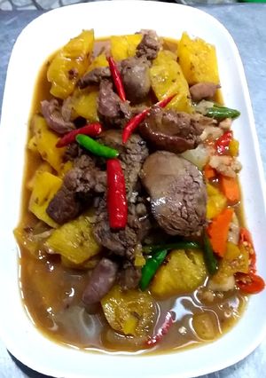 รูปของ ตับไก่ผัดสับปะรด