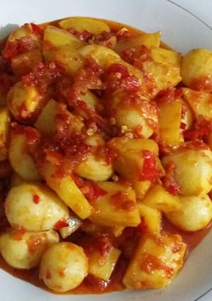 Foto resep Sambel goreng kentang telur puyuh