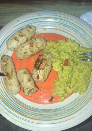 Una foto de Salchichas caseras de pollo