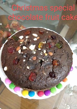 A picture of Chocolate fruit cake.