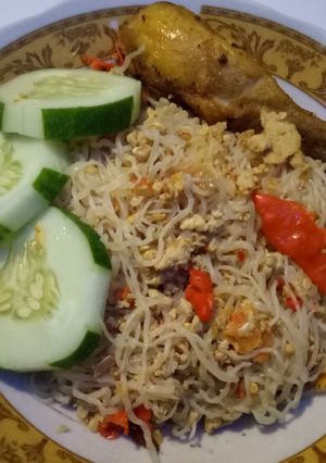 Foto resep Mie goreng shirtaki pedas