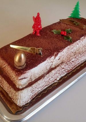 Une photo de Bûche façon tiramisu (vegan)
