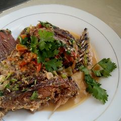 A picture of Coconut fish #authormarathon #Accompanimentdish.