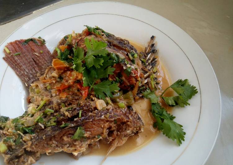 Recipe of Super Quick Homemade Coconut fish #authormarathon #Accompanimentdish