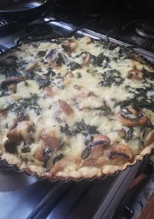 Una foto de Quiche de acelga y champiñones 🤩