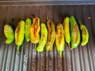 George Foreman Grilled Shishito Peppers