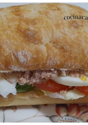 A picture of Vegetable and Tuna Sandwich.