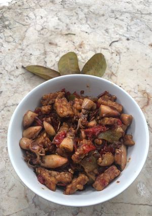 Foto resep Cumi asin tempe pedas manis ala ailie #limaresepterbaruku
