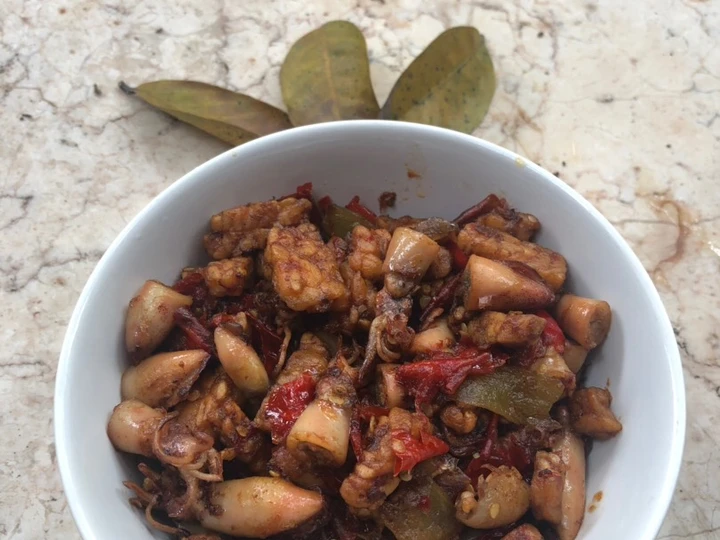 Cara Gampang Membuat Resep  Cumi asin tempe pedas manis ala ailie #limaresepterbaruku yang Sempurna, Sempurna
