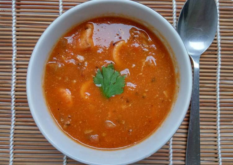 Bagaimana Menyiapkan Sup Tomat Seafood ➡ GM Diet Day 5, Lezat Sekali