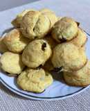 Scones dulces con pasas de uva