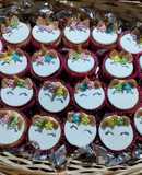 Cupcakes con decoración unicornio sin tacc