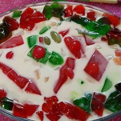 A picture of Fruit custard.