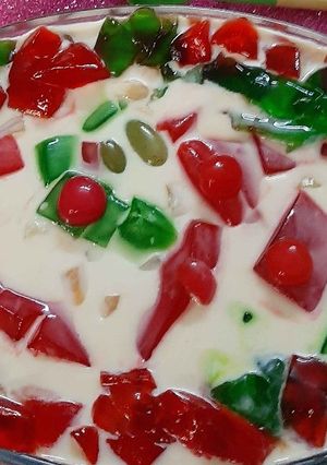 A picture of Fruit custard.