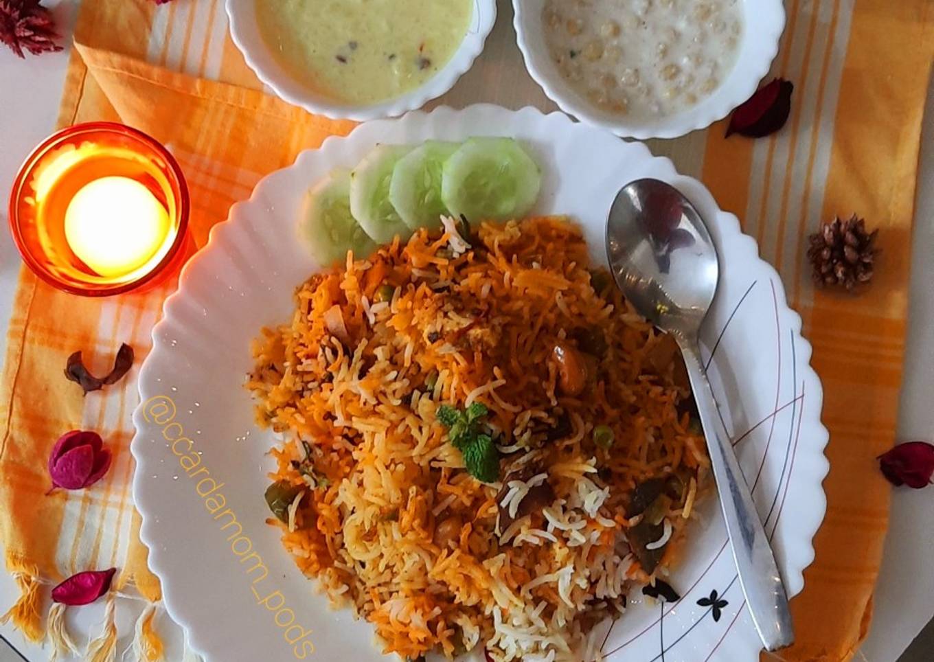 Paneer sabzi biryani