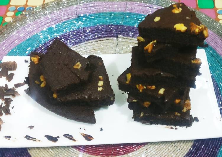 Easiest Way to Make Quick Chocolate brownie full of chocolate masti eggless