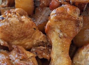 Foto resep Braised Chicken Drumstick with Daikon