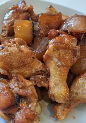 Foto resep Braised Chicken Drumstick with Daikon