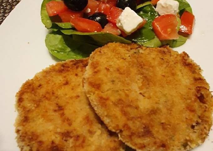 Croquetas de atún con ensalada de espinacas Receta de Yohelis González-  Cookpad