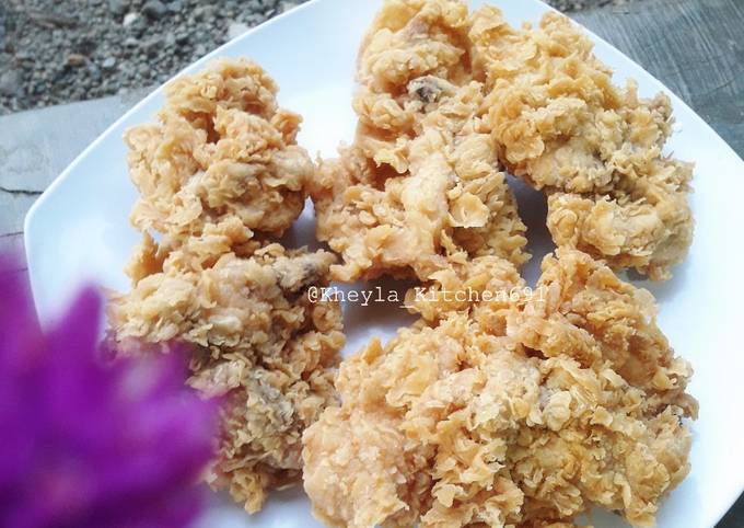 Ayam Goreng Crispy / Kentucky (pakai tepung bumbu instan)