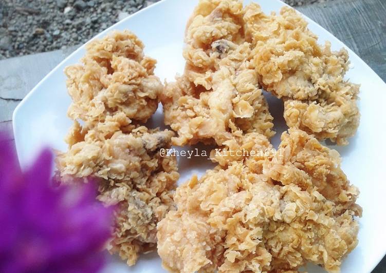 Ayam Goreng Crispy / Kentucky (pakai tepung bumbu instan)
