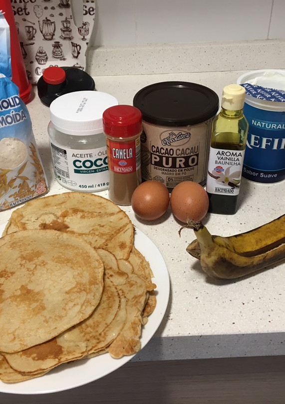 Una foto de Tortitas Fit de avena y plátano