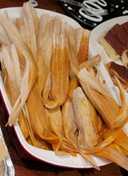 Beef Tamales with Red Chile Sauce