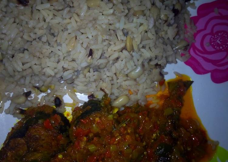 Steps to Prepare Appetizing RICE AND BEANS WITh FISH SOURCE Cooking Basics for Newbies