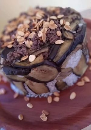 صورة لوصفة مقلوبة الباذنجان