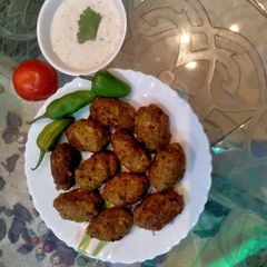 A picture of Muthiya kabab.