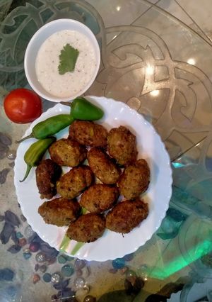 A picture of Muthiya kabab.