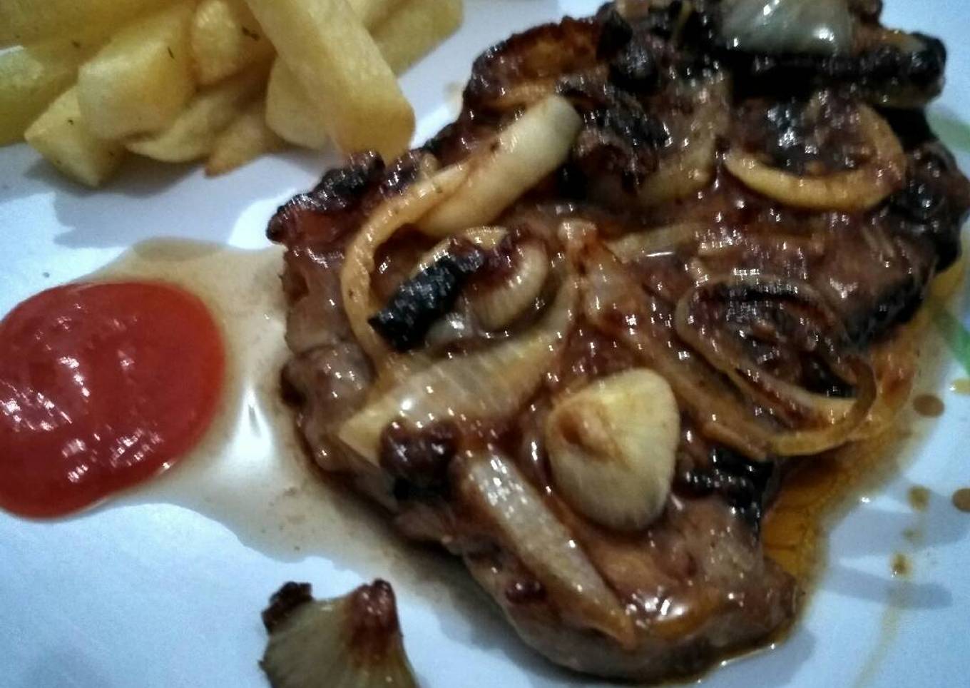 Sirloin steak teflon