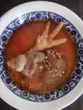 Sopa con menudencia